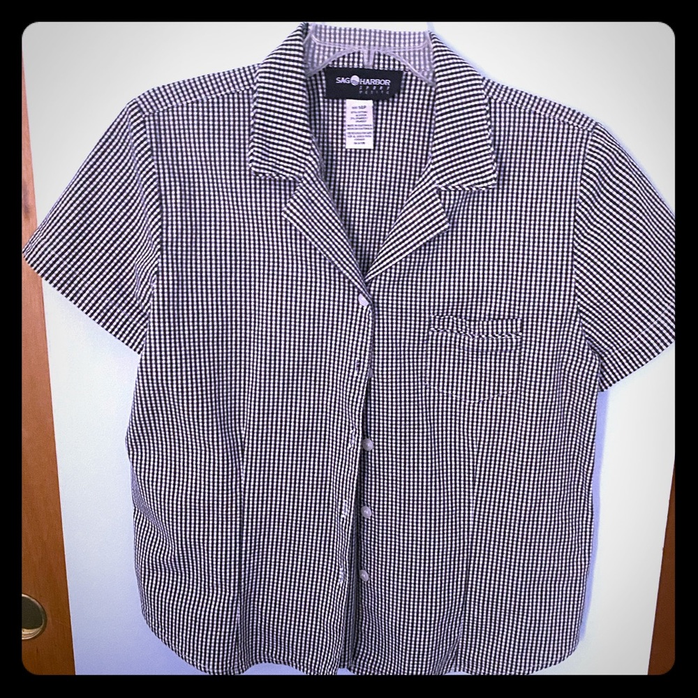 Sag Harbor Sport Seersucker Blouse